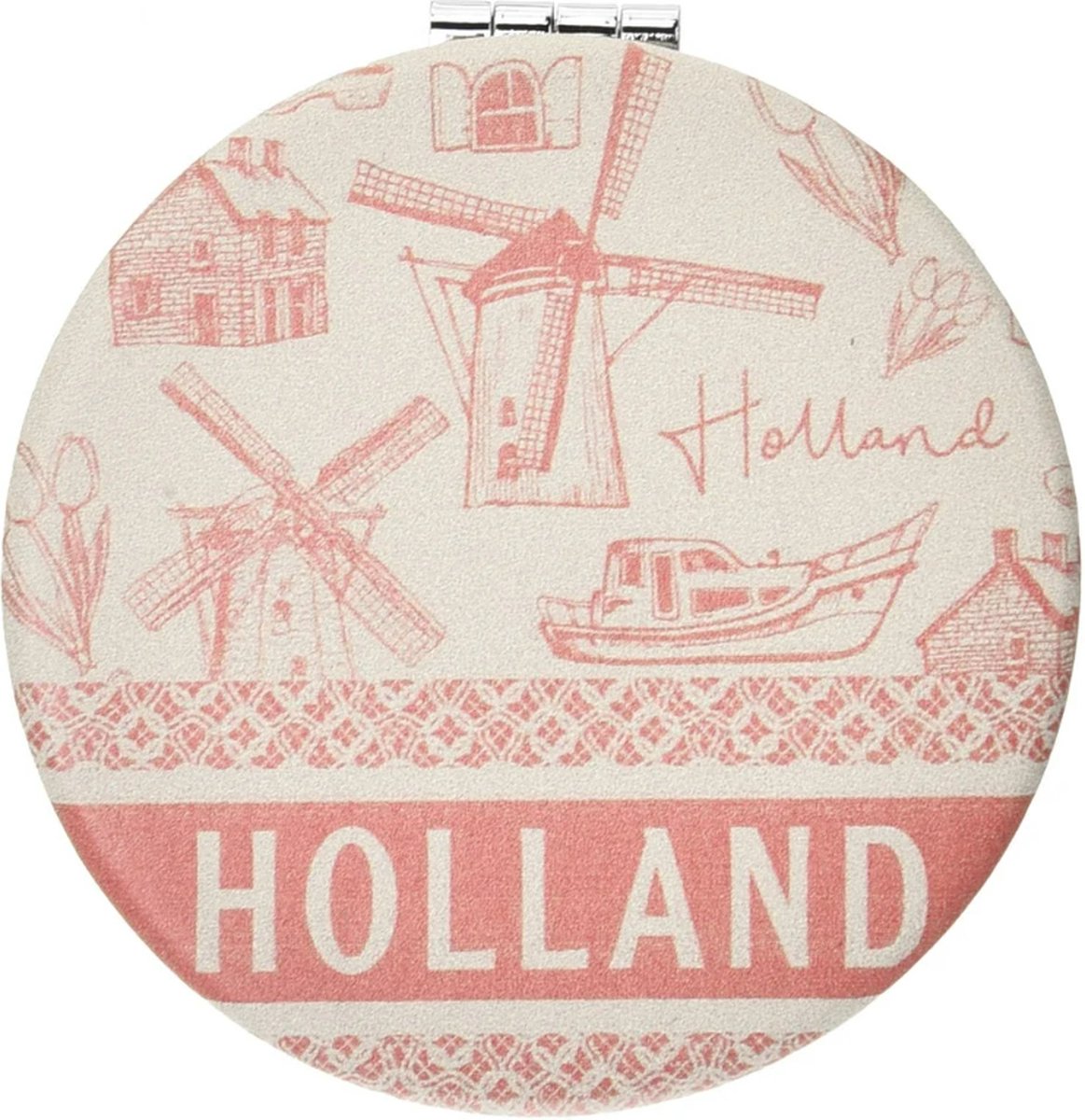 Spiegel rond Holland roze