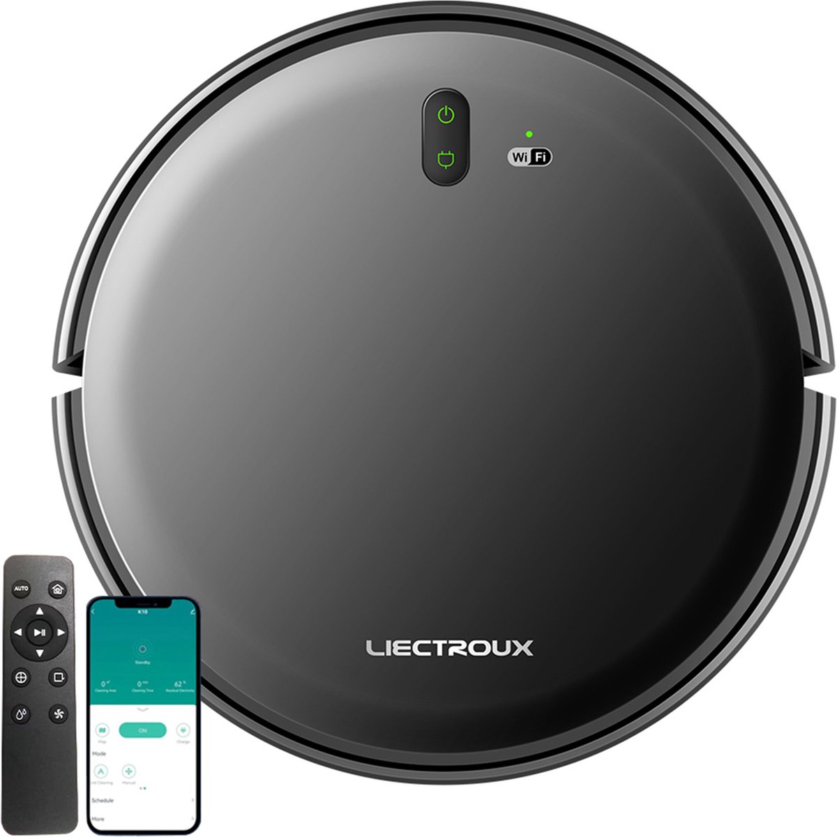 Afbeelding 3 van Liectroux L200 - Robot Stofzuiger met Dweilfunctie - 4000Pa Zuigkracht - Wifi App Bediening of Afstandsbediening - Stofzuiger Robot