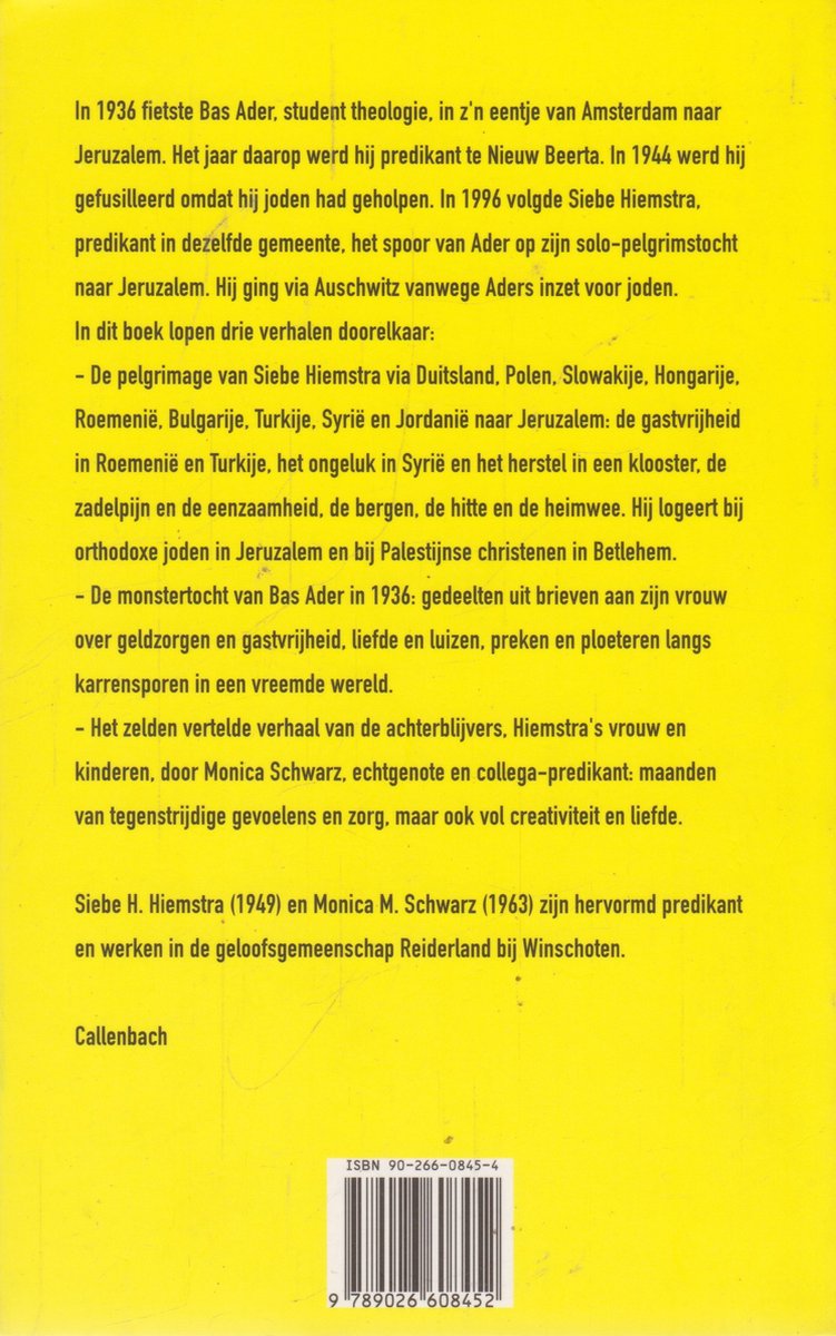Pelgrim Naar Jeruzalem - back cover