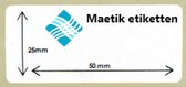 Maetik - Etiketten - 50x25mm - permanent - 2000/rol