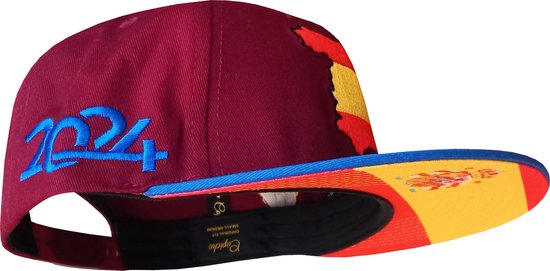 Capiche® Casquette Snapback Espagne - Championnat d'Europe de Voetbal Homme - Rouge Foncé & Blauw - Ajustable avec Fermeture à Pression - Casquette de Sport - Casquette de Football Espagne - ÉDITION LIMITÉE