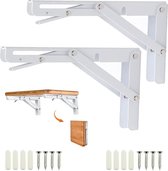 Plank Rekhoek - plankdrager - zware lasten - plankhouder ijzer - Luxe Magnetron Wandsteun Frame - Ophangbeugel Magnetrons Opvouwbaar - Wandplank Steun - 20CM