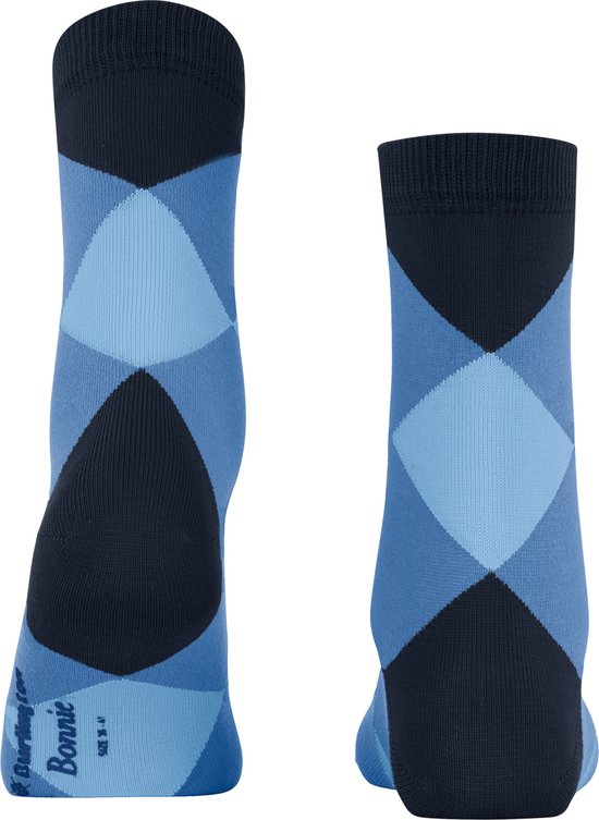 Burlington Bonnie gedessineerd katoen sokken dames blauw - maat 36-41