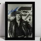 David Hasselhoff Ingelijste Handtekening – 15 x 10cm In Klassiek Zwart Frame – Gedrukte handtekening – Knight Rider en Baywatch