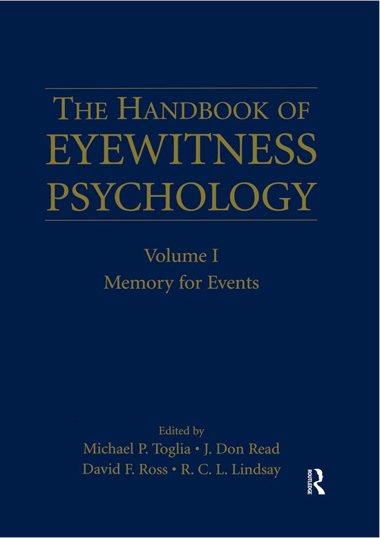 The Handbook of Eyewitness Psychology: Volume I - cover