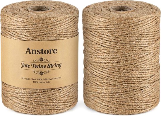 Ficelle De Jute Blanche 2,5 Mm - 100m - Résistante - Jardinage, Décoration, Cadeaux