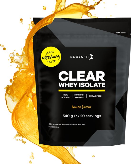 Body & Fit Juicy Whey Isolate - Clear Whey Protein - Proteine Poeder - Proteine Ranja - Eiwit Limonade - Lemon - 540 gram (20 shakes)