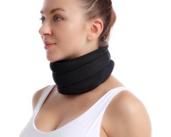 1Stuk - Nekbraces - Cervicale kraag - Nekbraces voor nekpijn - Ondersteuning en houdingscorrectie - Zachte nekbrace voor pijnverlichting - Nekbrace voor versletennekwervels - Nek brace - Zwart