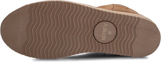 Notre-V 2204-03 Enkellaarsjes Dames - Cognac - Maat 44