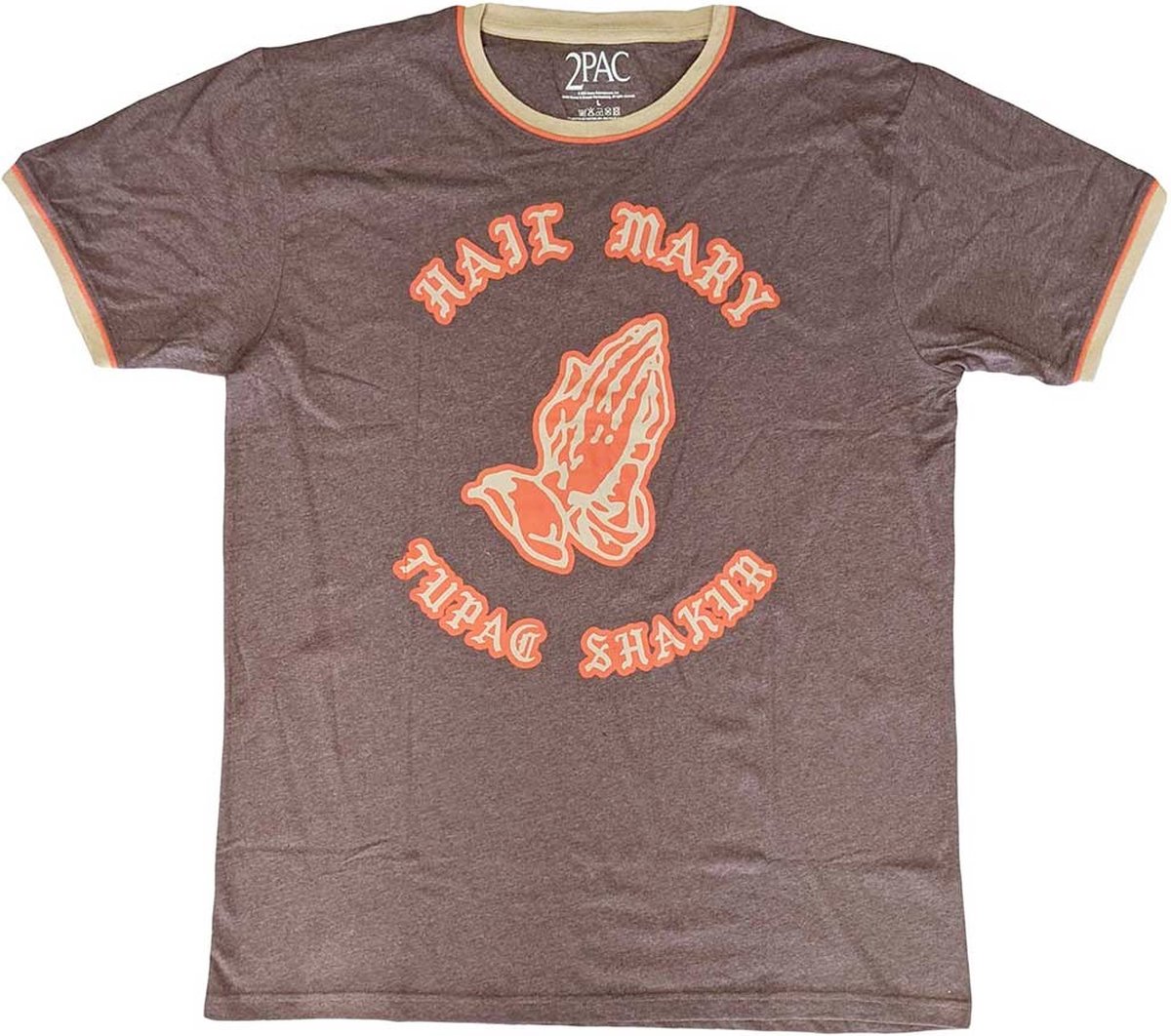 Tupac - Hail Mary Heren Tshirt - XL - Bruin