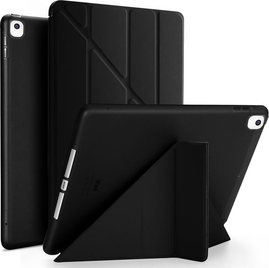 Tablet Hoes geschikt voor iPad Hoes 2021 - 9e generatie - 10.2 inch - Smart Cover - Zwart