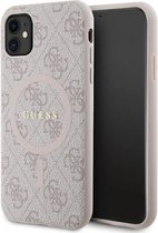 Guess 4G Back Case (MagSafe Compatible) - Geschikt voor Apple iPhone 11 (6.1") - Roze
