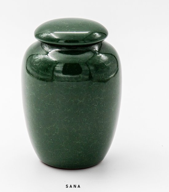 Leaf urn – Groen - 300ML - hoogwaardig keramiek - SANA - moderne urn - kleine urn - mini urn - crematie urn - as urn - huisdieren urn - urn hond - urn kat - familie urn - urn voor as volwassen - urne - urne hond - urnen - urne volwassenen - urne kat