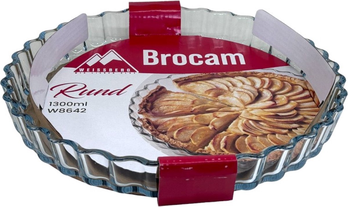 Brocam ronde glazen ovenschaal 1300ml (1 stuks)