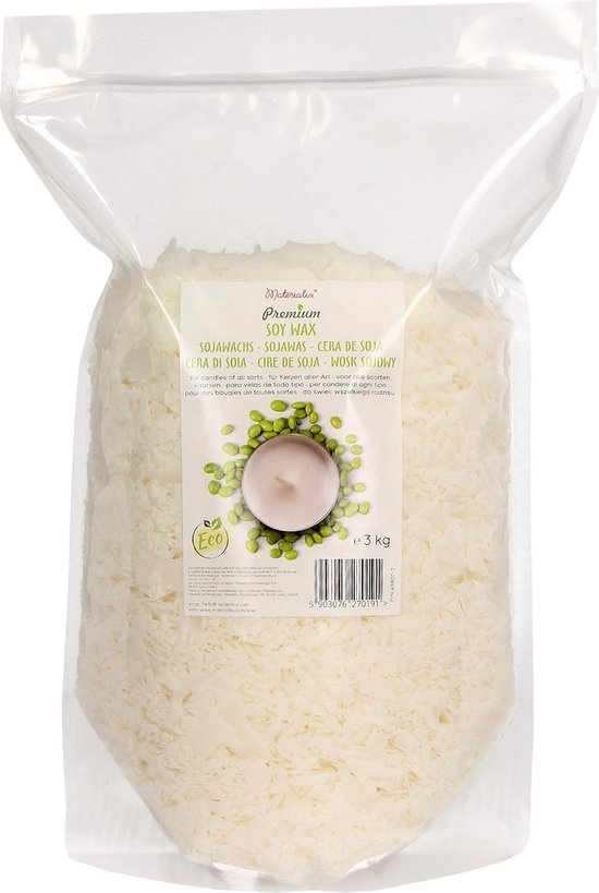 Soja was - 5 kg - Paper Bricks® soy wax om zelf kaarsen te maken