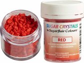 Sugarflair Suikerkristallen - Rood - 40g - Eetbare Taartdecoratie