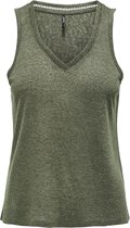 Only Top Onlpenny S/l V-neck Top Jrs 15320076 Ivy Green Dames Maat - S