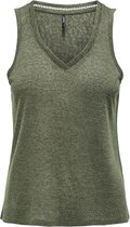 Only Top Onlpenny S/l V-neck Top Jrs 15320076 Ivy Green Dames Maat - XS