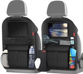 Rugleuningbescherming voor auto (2 stuks) - Waterdichte Autostoelbeschermer met Grote Zakken en iPad/Tablet Vak - Auto-Organizer met Kick-Mat Functionaliteit