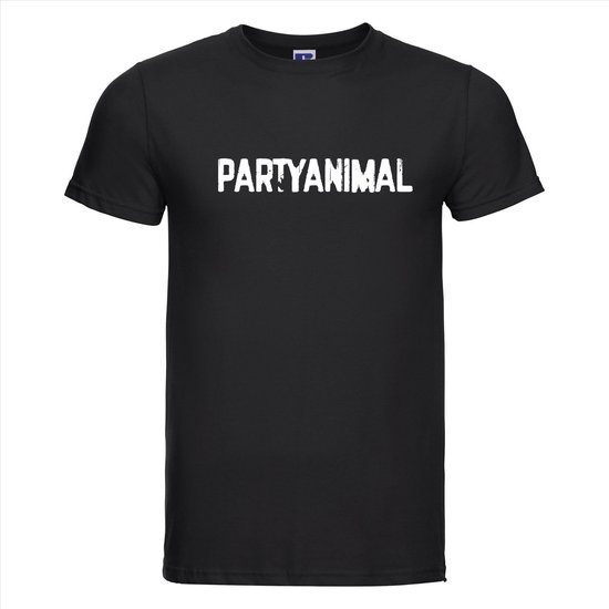 T-shirt Partyanimal | Festival | Zwart | Maat S