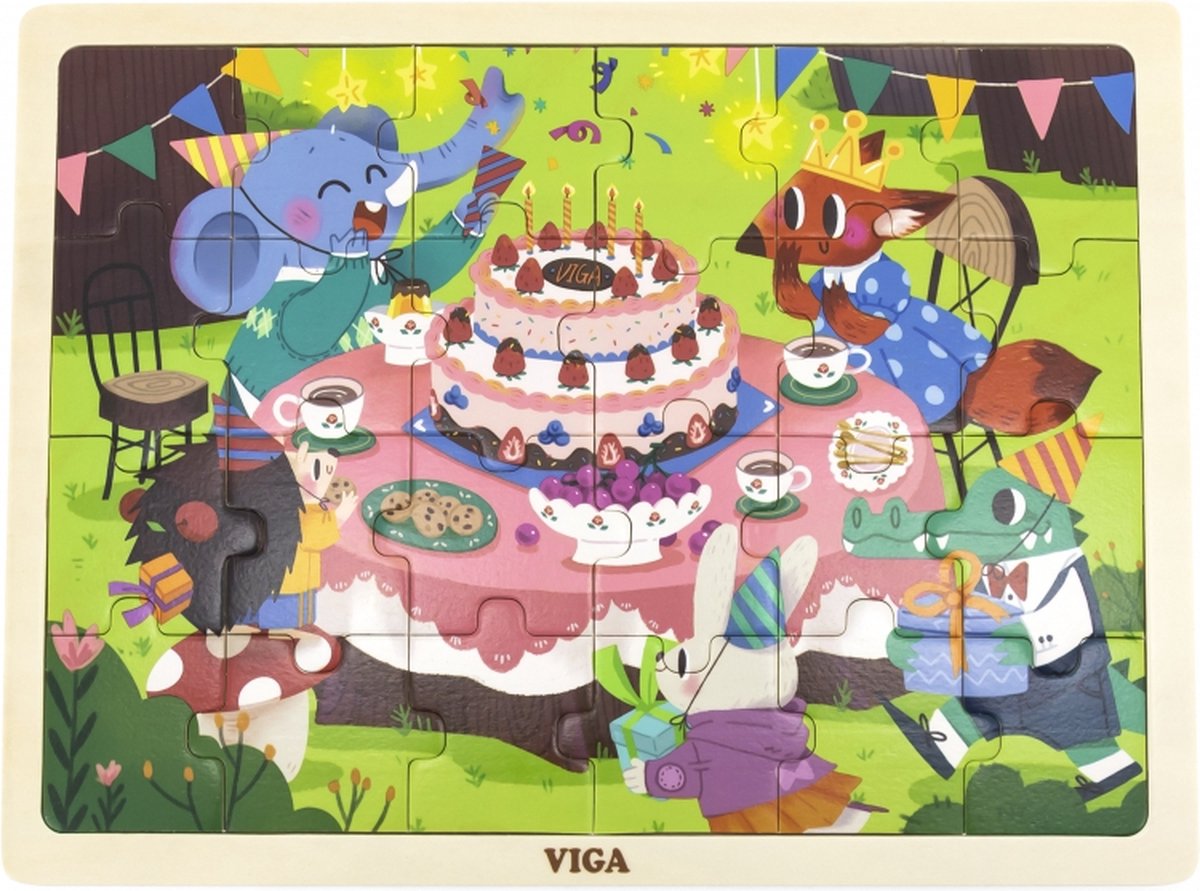 24pc Wooden Puzzle - Various (3Y+)