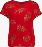 TwoDay dames T-shirt met bladerenprint rood - Maat XXL
