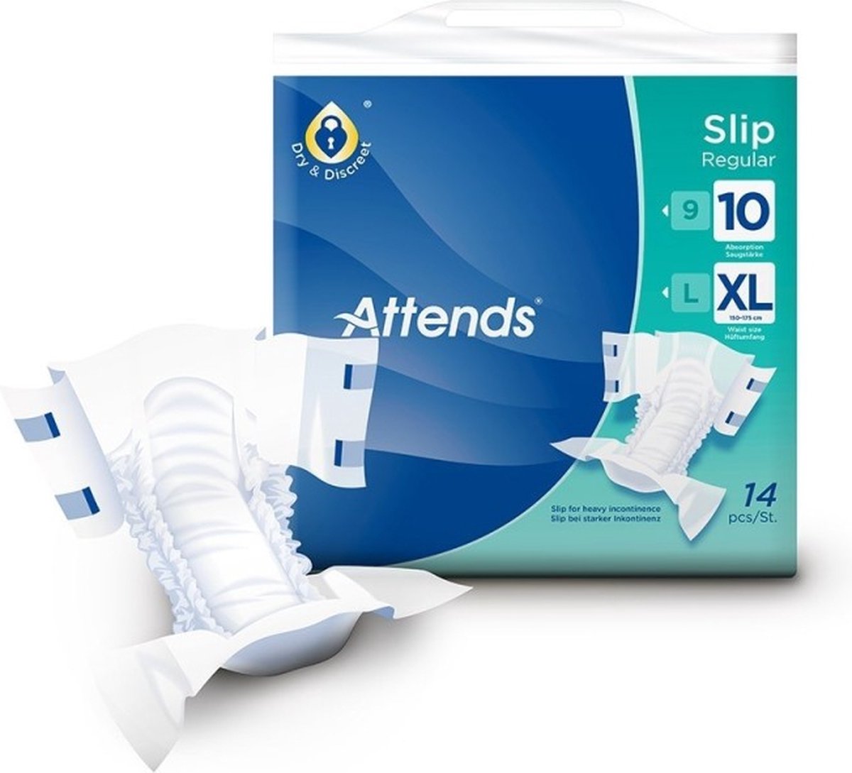 Goedkoopste ATTENDS Slip Regular 10 XL - 4 pakken van 14 stuks