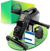 Bureaufiets – Deskbike Met LCD-Display – Stoelfiets Bewegingstrainer – Bureau Fiets Met Instelbare Weerstand – Mini Hometrainer Incl. Bevestigingsband - 48 x 40 x 30 Cm
