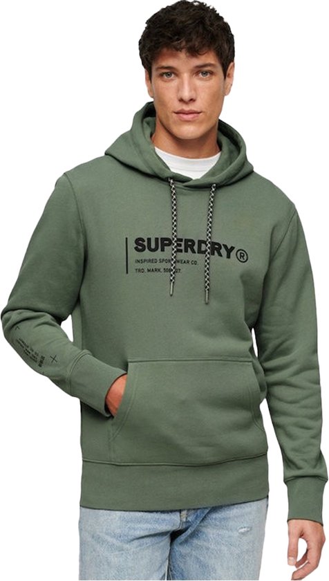 Superdry Utility Sport Logo Loose Capuchon Groen L Man
