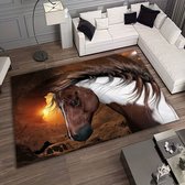 Vloerkleed paard - bonte - antislip - tapijt - keukenkleed - salontafel kleed - woonkamer - slaapkamer - woondecoratie - kamerdecoratie - 120 x 160 cm