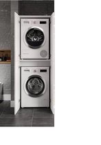 Wasmachine/wasdroger kast om de droger boven de wasmachine te plaatsen met deuren