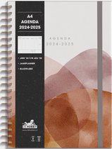 Hobbit - A4 Agenda - 2024-2025 - 1 week op 2 pagina's - A4 (21 x 29,7 cm) - Waterverf aardetinten