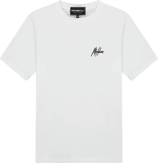 Malelions sport active t-shirt in de kleur wit.