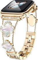 Vrouwen Diamant Armband Band Metalen Riem Horloge Band Geschikt Voor Apple Watch Ultra2 /41/40/38Mm Apple Smart watch Serie 8 7 Se 6 5 4 3 Goud
