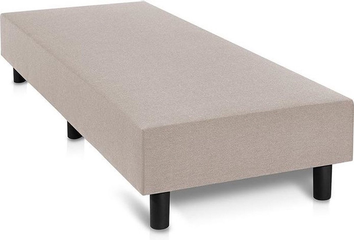 Boxspring Otto taupe lederlook 90x190 zonder matras, zonder - Boxspring - €179,00