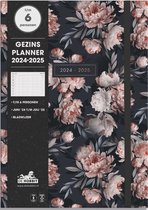 Hobbit - Gezinsplanner - 2024-2025 - 1 week op 2 pagina's - A4 (21 x 29,7 cm) - Pioenrozen roze zwart