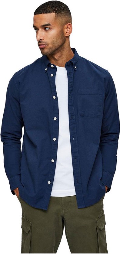 Selected Regrick Oxford Flex Lange Mouwen Overhemd Blauw 2XL Man
