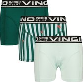 Vingino Boxer B-241-1 Stripe 3 pack Sous-vêtements Garçons - Vert bouteille - Taille S