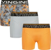 Vingino Boxer B-241-4 Leaf 3 pack Jongens Onderbroek - Soda Orange - Maat S