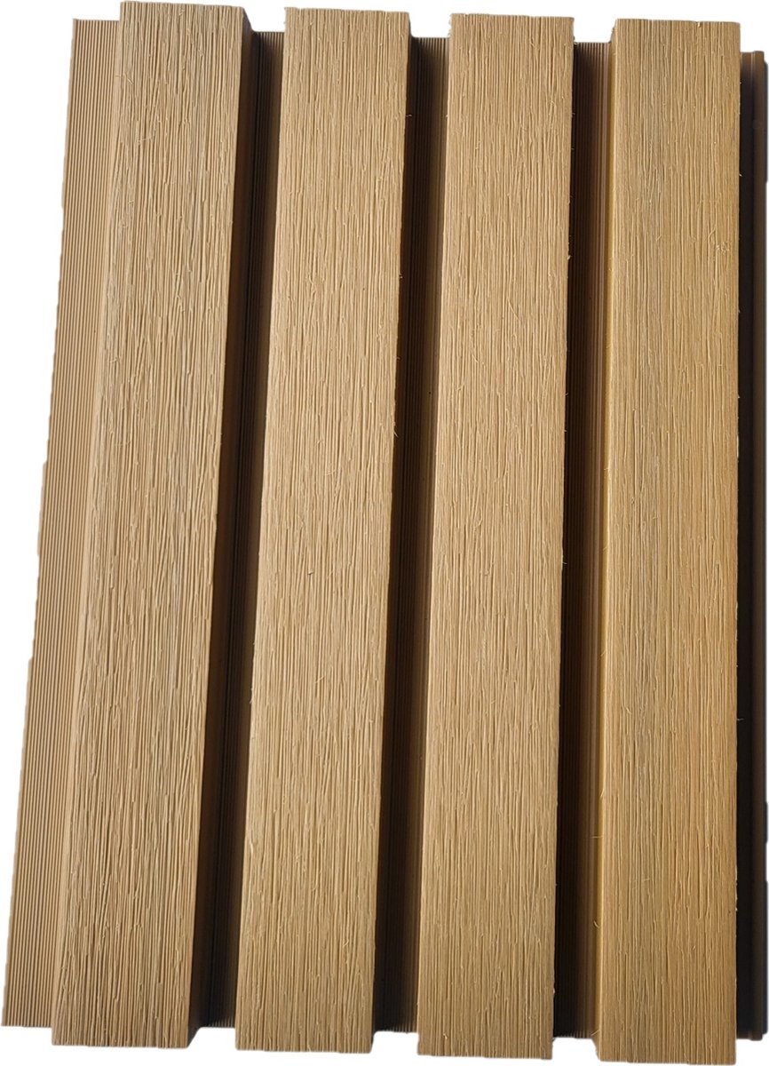 Gevelbekleding-composiet.nl Composiet gevelbekleding Hout composiet Wandbekleding voor buiten buitenpanelen wandpanelen sample Kleur Rustic Eiken sample stuk 10cm