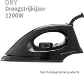 Hoist Group AB 1480075 Hotel Droogstrijkijzer - Krachtig 1200W - Non-stick - Zwart