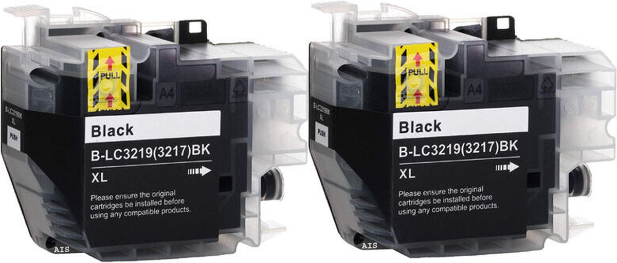 Inktcartridges Geschikt voor Brother LC3217XL | 2x Zwart Geschikt voor Brother MFC-J5330 DW - J5730DW - J5930DW - J6530DW - J6535DW - J6930DW - J6935DW