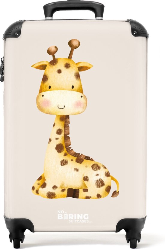 NoBoringSuitcases.com® - Baby koffer giraf - Reiskoffer groot - 20 kg bagage