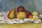 Peren en Appelen - Pierre-Auguste Renoir poster - Fruit poster - Tuinposters Stilleven - Tuinposter - Posters tuin - Decoratie muur tuinposter 150x100 cm