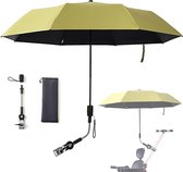 Universele babyparasol, kinderwagenparasol, zonwerende parasol voor kinderwagens, waterdichte paraplu voor trolley, fiets, rolstoel, buggy, vissen (groen)