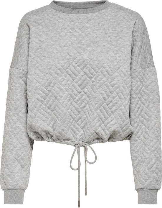 ONLSQUARE L/S STRING O-NECK CC SWT - Light Grey Me