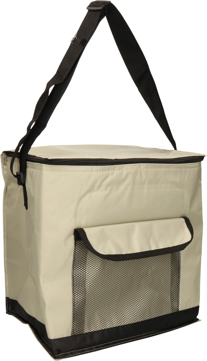 Leknes koeltas model Salou - Medium Size strand/camping - 31 x 23 x 33 cm - 2 vakken - beige van Leknes — afbeelding 2