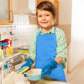 10 stuks kinderschort verstelbare blank DIY kinderkok schorten handwerk schorten met zakken voor keuken schilderen koken bakken