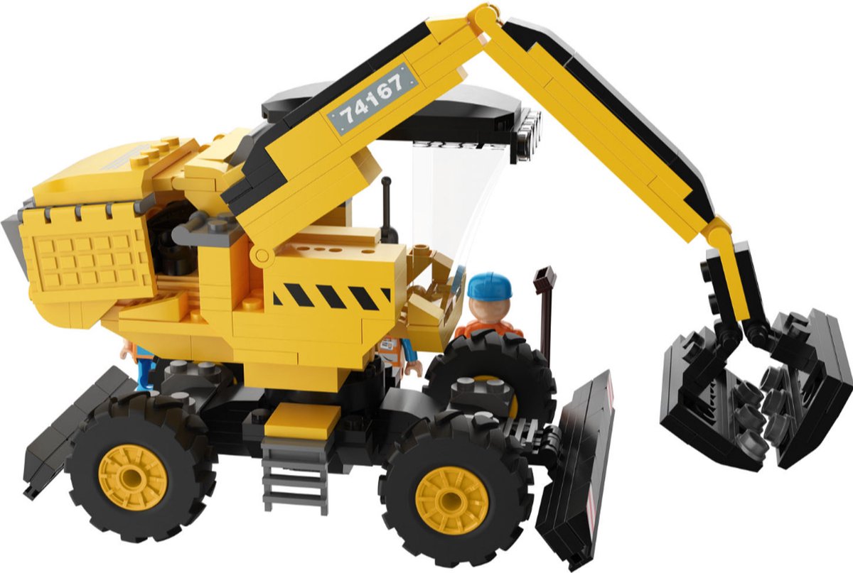 Playtive Clippys - Graafmachine - Bouwstenenset - replica Lego - 275 delig — afbeelding 3