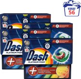 4x Capsules de lavage Dash Platinum Pods+ Couleur 14 pièces